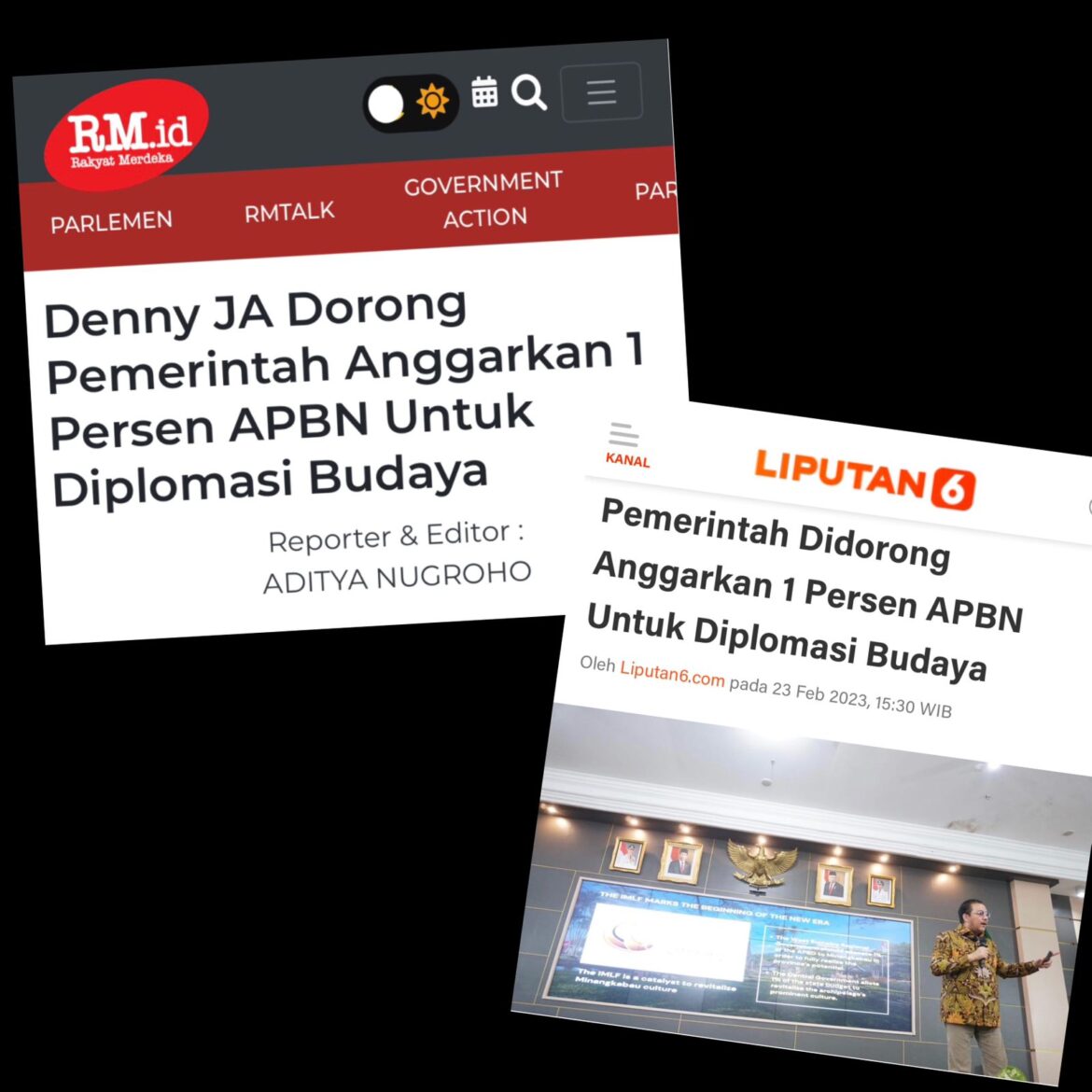 DENNY JA: SATU PERSEN APBN UNTUK DIPLOMASI BUDAYA
