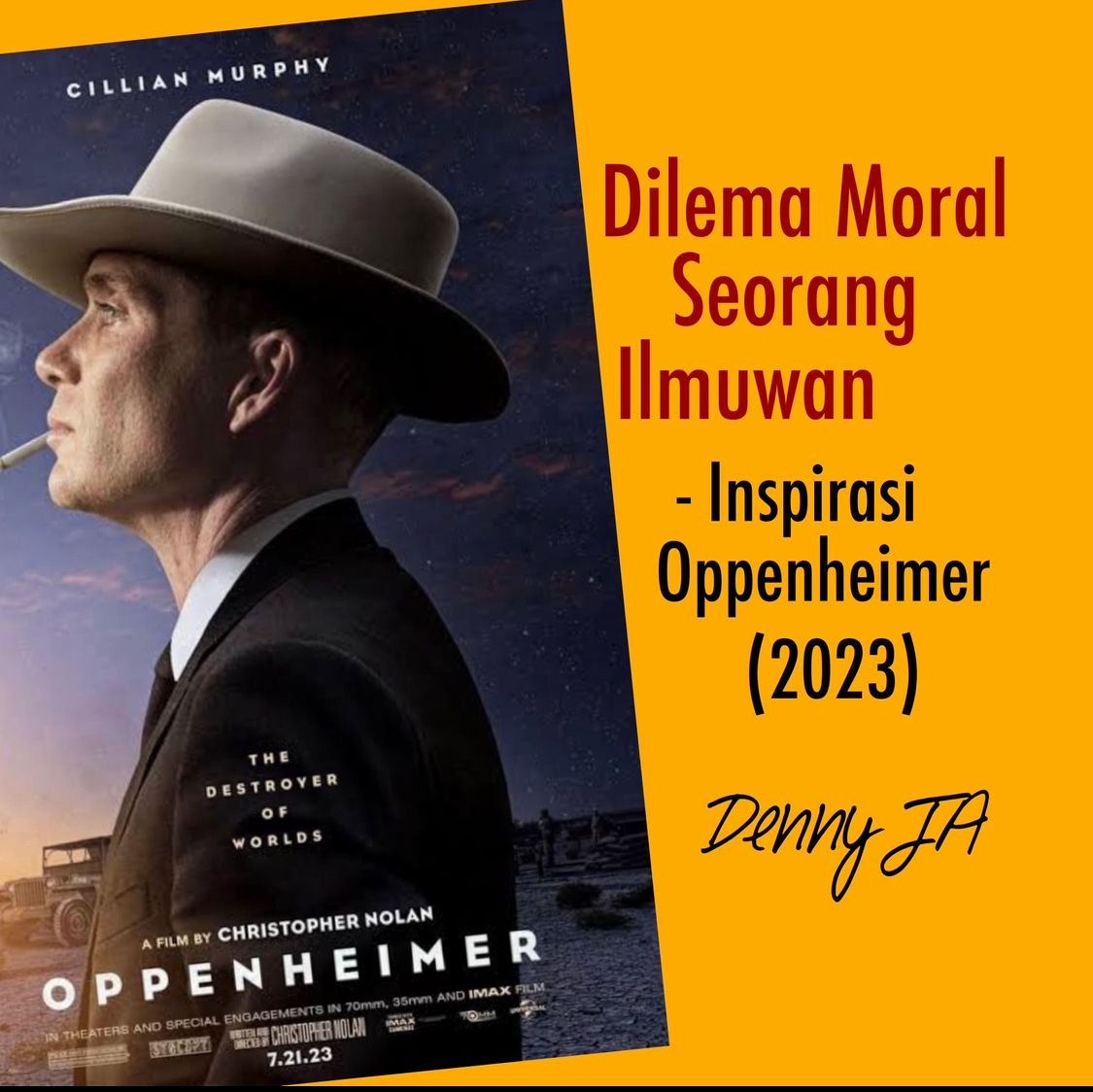 PUISI ESEI DENNY JA: “DILEMA MORAL SEORANG ILMUWAN”
