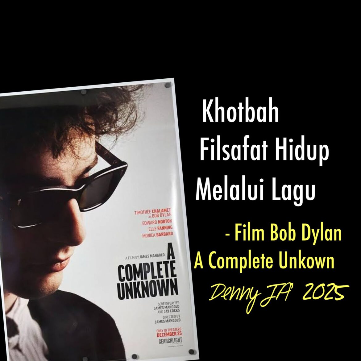 DENNY JA: KHOTBAH FILSAFAT HIDUP LEWAT LAGU