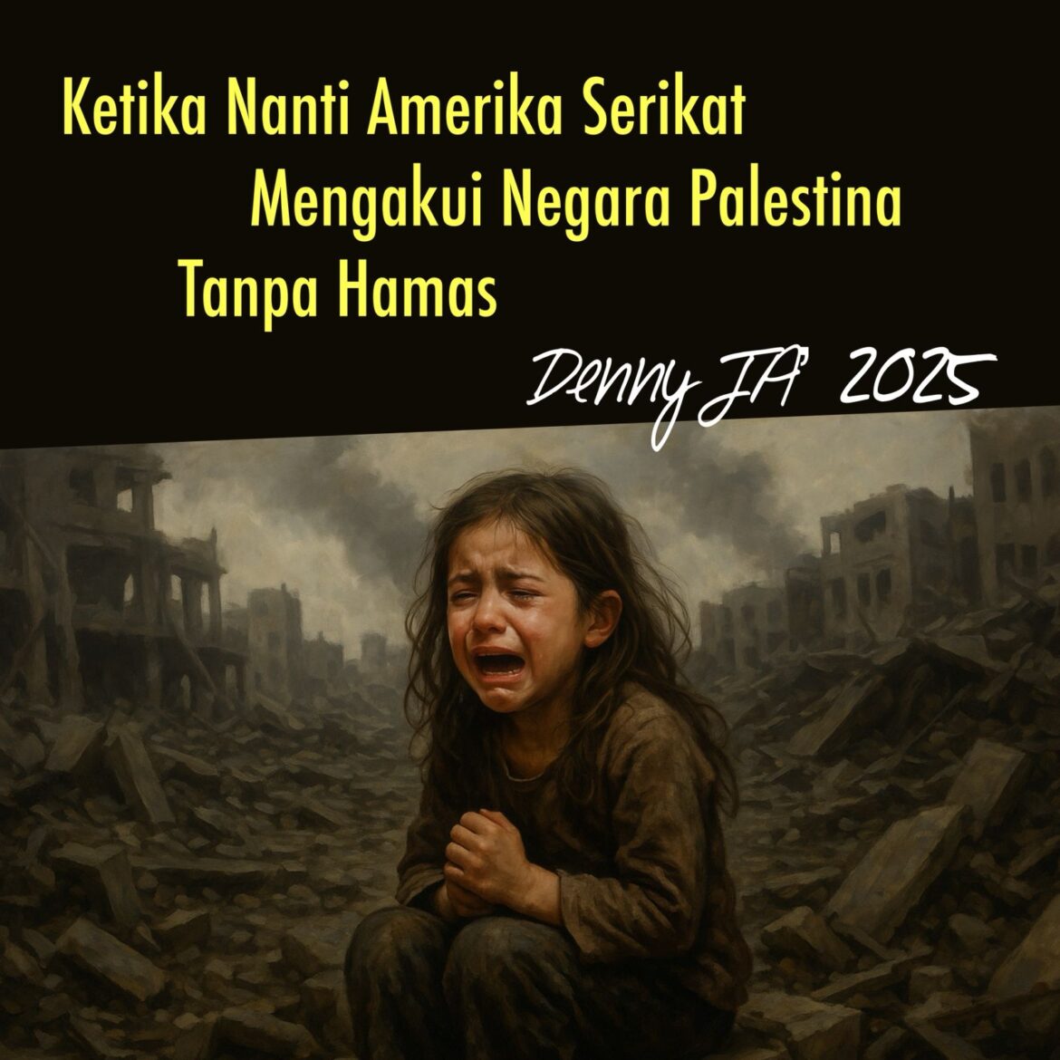 KETIKA NANTI AMERIKA SERIKAT MENGAKUI NEGARA PALESTINA TANPA HAMAS