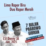 DENNY JA: LIMA RAPOR BIRU, DUA RAPOR MERAH DENNY JA: LIMA RAPOR BIRU, DUA RAPOR MERAH