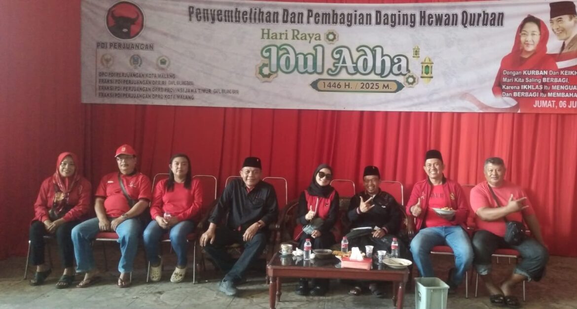 Idhul Adha 1446 H, DPC PDI Perjuangan Kota Malang Jaga Tradisi Potong Hewan Qurban