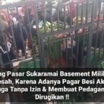 Pasar Sukaramai Ditutup Pagar Besi, Para Pedagang Pasar Mengeluh dan Omset Penjualan Merosot