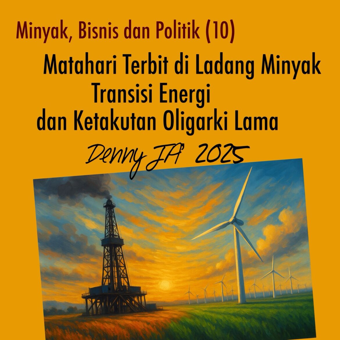 MATAHARI TERBIT DI LADANG MINYAK: TRANSISI ENERGI DAN KETAKUTAN OLIGARKI LAMA