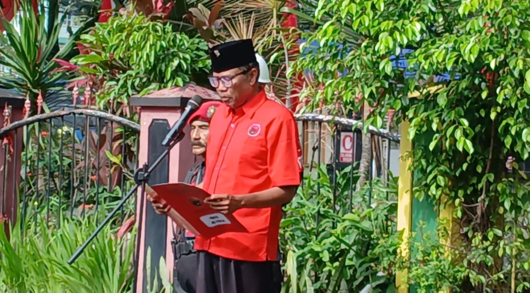 DIRGAHAYU PDI PERJUANGAN KE 53Th., DPC PDIP KOTA MALANG GELAR UPACARA BENDERA
