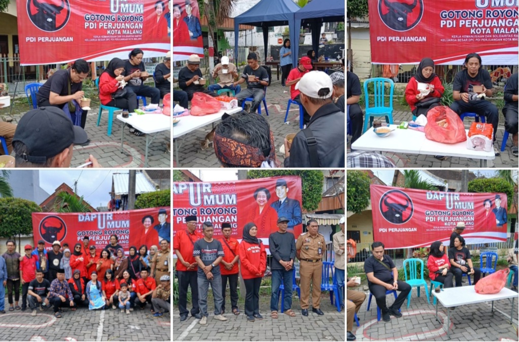 Dapur Umum DPC PDIP Kota Malang Diaktifkan Kembali Sebagai Wujud Gotong Royong Kader Partai